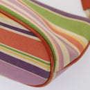 BURBERRY Nova Check Blue Label Hand Bag Canvas Orange Purple Auth ti1989-14