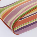 BURBERRY Nova Check Blue Label Hand Bag Canvas Orange Purple Auth ti1989-15