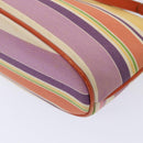 BURBERRY Nova Check Blue Label Hand Bag Canvas Orange Purple Auth ti1989-16