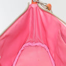 BURBERRY Nova Check Blue Label Hand Bag Canvas Orange Purple Auth ti1989-18