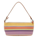 BURBERRY Nova Check Blue Label Hand Bag Canvas Orange Purple Auth ti1989-2