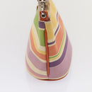 BURBERRY Nova Check Blue Label Hand Bag Canvas Orange Purple Auth ti1989-3