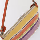 BURBERRY Nova Check Blue Label Hand Bag Canvas Orange Purple Auth ti1989-6