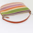 BURBERRY Nova Check Blue Label Hand Bag Canvas Orange Purple Auth ti1989-7