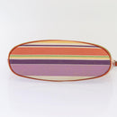 BURBERRY Nova Check Blue Label Hand Bag Canvas Orange Purple Auth ti1989-5