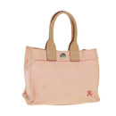 BURBERRY Blue Label Hand Bag Canvas Pink Beige Auth ti1990-1