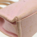 BURBERRY Blue Label Hand Bag Canvas Pink Beige Auth ti1990-16