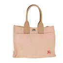 BURBERRY Blue Label Hand Bag Canvas Pink Beige Auth ti1990-13