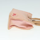 BURBERRY Blue Label Hand Bag Canvas Pink Beige Auth ti1990-3