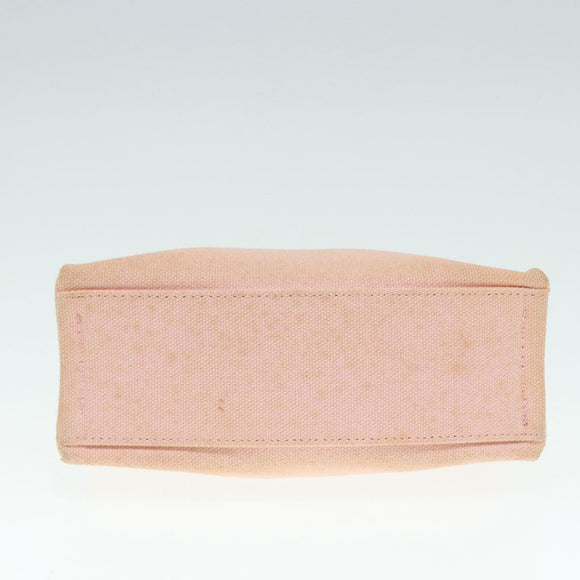 BURBERRY Blue Label Hand Bag Canvas Pink Beige Auth ti1990