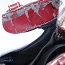 BURBERRY Nova Check Blue Label Hand Bag Nylon Beige Red Auth ti1993-12