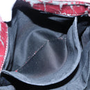 BURBERRY Nova Check Blue Label Hand Bag Nylon Beige Red Auth ti1993-20