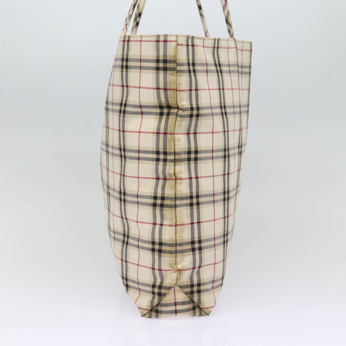 BURBERRY Nova Check Tote Bag Canvas Beige Auth ti2000