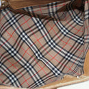 Burberrys Hand Bag Leather Brown Silver Auth ti2003-11