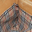 Burberrys Hand Bag Leather Brown Silver Auth ti2003-18