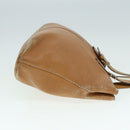 Burberrys Hand Bag Leather Brown Silver Auth ti2003-3