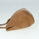 Burberrys Hand Bag Leather Brown Silver Auth ti2003-4