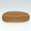 Burberrys Hand Bag Leather Brown Silver Auth ti2003-5