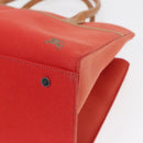 BURBERRY Blue Label Hand Bag Canvas Leather Orange Brown Auth ti2027-9
