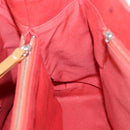 BURBERRY Blue Label Hand Bag Canvas Leather Orange Brown Auth ti2027-19