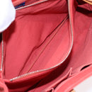 BURBERRY Blue Label Hand Bag Canvas Leather Orange Brown Auth ti2027-12