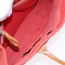 BURBERRY Blue Label Hand Bag Canvas Leather Orange Brown Auth ti2027-20