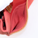 BURBERRY Blue Label Hand Bag Canvas Leather Orange Brown Auth ti2027-23