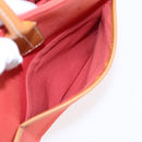 BURBERRY Blue Label Hand Bag Canvas Leather Orange Brown Auth ti2027-24