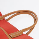 BURBERRY Blue Label Hand Bag Canvas Leather Orange Brown Auth ti2027-8