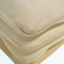 Salvatore Ferragamo Gancini Shoulder Bag Leather White Silver Auth ti2028-13