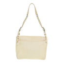 Salvatore Ferragamo Gancini Shoulder Bag Leather White Silver Auth ti2028-2