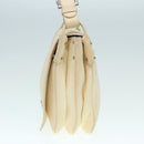 Salvatore Ferragamo Gancini Shoulder Bag Leather White Silver Auth ti2028-4