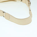 Salvatore Ferragamo Gancini Shoulder Bag Leather White Silver Auth ti2028-7