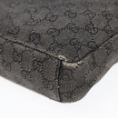 GUCCI GG Canvas Shoulder Bag Gray Silver 35098 Auth ti2032-15