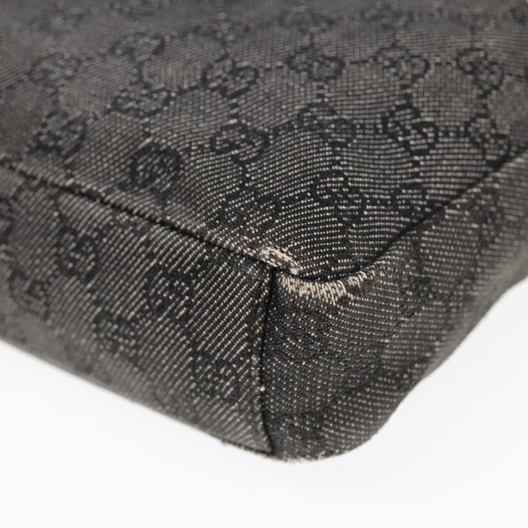 GUCCI GG Canvas Shoulder Bag Gray Silver 35098 Auth ti2032