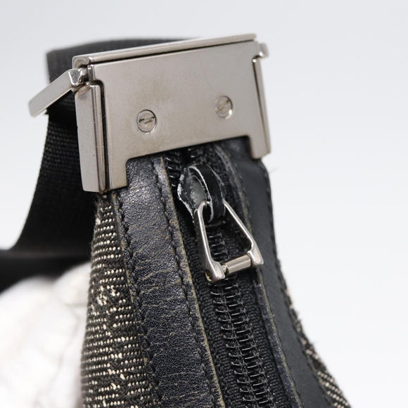 GUCCI GG Canvas Shoulder Bag Gray Silver 35098 Auth ti2032