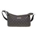GUCCI GG Canvas Shoulder Bag Gray Silver 35098 Auth ti2032-13