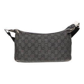 GUCCI GG Canvas Shoulder Bag Gray Silver 35098 Auth ti2032 - 0