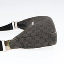 GUCCI GG Canvas Shoulder Bag Gray Silver 35098 Auth ti2032-3