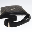 GUCCI GG Canvas Shoulder Bag Gray Silver 35098 Auth ti2032-7