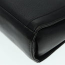 Burberrys Hand Bag Leather Black Silver Auth ti2033-14