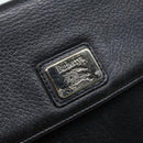 Burberrys Hand Bag Leather Black Silver Auth ti2033-17