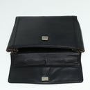 Burberrys Hand Bag Leather Black Silver Auth ti2033-11