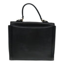 Burberrys Hand Bag Leather Black Silver Auth ti2033-2