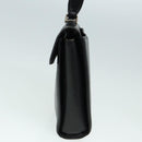 Burberrys Hand Bag Leather Black Silver Auth ti2033-3