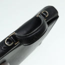 Burberrys Hand Bag Leather Black Silver Auth ti2033-7