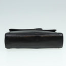 Burberrys Hand Bag Leather Black Silver Auth ti2033-5