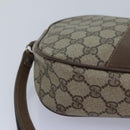 GUCCI GG Supreme Web Sherry Line Clutch Bag PVC Beige Red 89 01 034 Auth ti2044-10