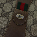 GUCCI GG Supreme Web Sherry Line Clutch Bag PVC Beige Red 89 01 034 Auth ti2044-14