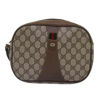 GUCCI GG Supreme Web Sherry Line Clutch Bag PVC Beige Red 89 01 034 Auth ti2044 - 0